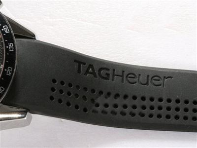 Tag Heuer Carrera Chronograph Black Dial And Bezel-Rubber Strap Replica Watch TAG2864