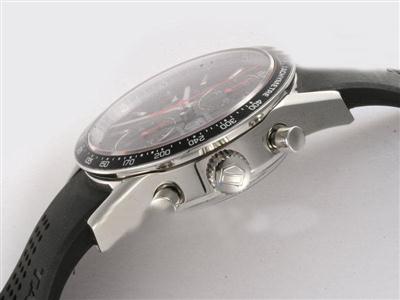 Tag Heuer Carrera Chronograph Black Dial And Bezel-Rubber Strap Replica Watch TAG2864