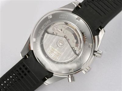 Tag Heuer Carrera Chronograph Black Dial And Bezel-Rubber Strap Replica Watch TAG2864