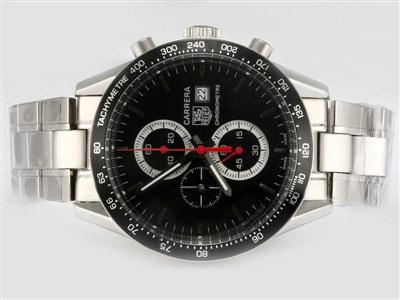 Tag Heuer Carrera Chronograph Black Dial And Bezel Same Casing As 7750-High Quality Replica Watch TAG4541