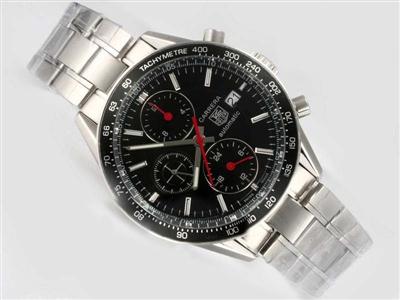 Tag Heuer Carrera Chronograph Black Dial And Bezel Same Chassis As 7750-High Quality Replica Watch TAG3103