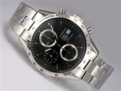 Tag Heuer Carrera Chronograph Black Dial Replica Watch TAG1958