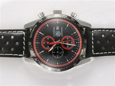 Tag Heuer Carrera Chronograph Black Dial Replica Watch TAG2174