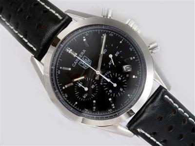 Tag Heuer Carrera Chronograph Black Dial Replica Watch TAG3504