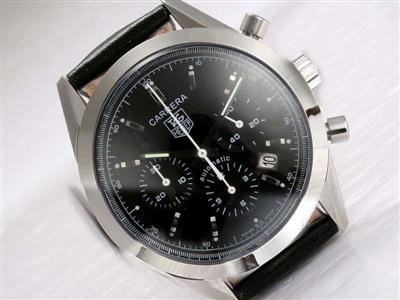 Tag Heuer Carrera Chronograph Black Dial Replica Watch TAG3504