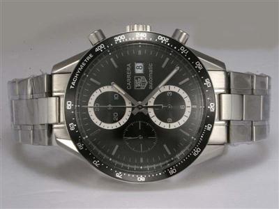 Tag Heuer Carrera Chronograph Black Dial Replica Watch TAG5135