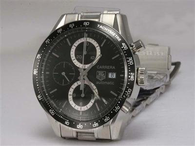 Tag Heuer Carrera Chronograph Black Dial Replica Watch TAG5135