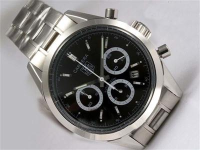 Tag Heuer Carrera Chronograph Black Dial Replica Watch TAG7332