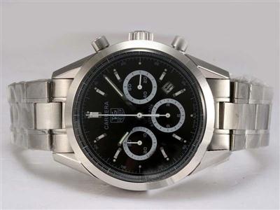 Tag Heuer Carrera Chronograph Black Dial Replica Watch TAG7332