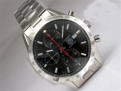 Tag Heuer Carrera Chronograph Black Dial Replica Watch TAG8473