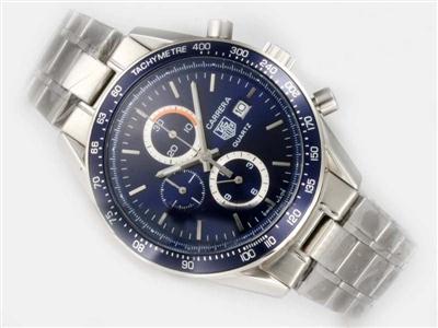 Tag Heuer Carrera Chronograph Blue Dial And Bezel Replica Watch TAG6390