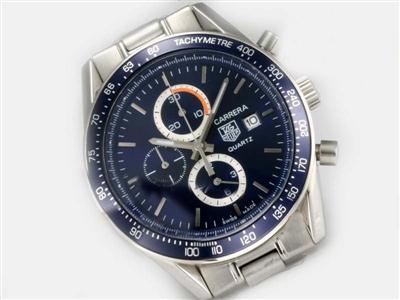 Tag Heuer Carrera Chronograph Blue Dial And Bezel Replica Watch TAG6390