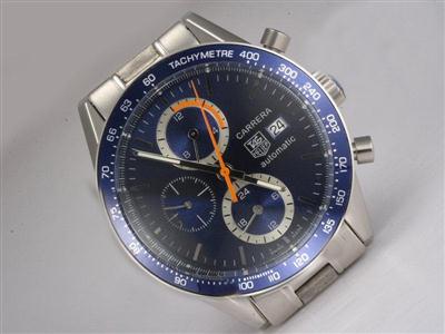 Tag Heuer Carrera Chronograph Blue Dial Same Chassis As 7750-High Quality Replica Watch TAG2710