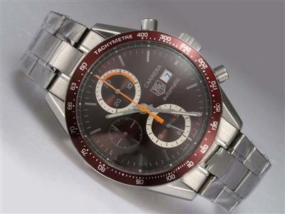 Tag Heuer Carrera Chronograph Brown Dial And Bezel Replica Watch TAG7861