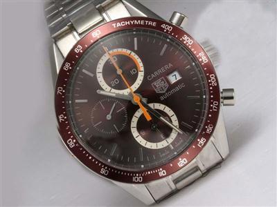 Tag Heuer Carrera Chronograph Brown Dial And Bezel Replica Watch TAG7861