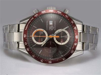 Tag Heuer Carrera Chronograph Brown Dial And Bezel Replica Watch TAG7861