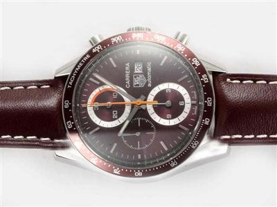 Tag Heuer Carrera Chronograph Brown Dial-New Version Replica Watch TAG7019