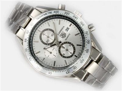 Tag Heuer Carrera Chronograph Silver Dial Replica Watch TAG2695