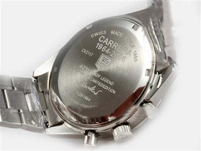 Tag Heuer Carrera Chronograph Silver Dial Replica Watch TAG2695