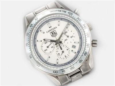 Tag Heuer Carrera Chronograph White Dia Replica Watch TAG9288