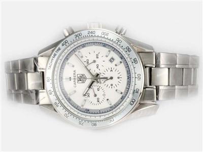 Tag Heuer Carrera Chronograph White Dia Replica Watch TAG9288