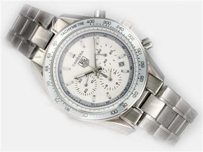 Tag Heuer Carrera Chronograph White Dia Replica Watch TAG9288