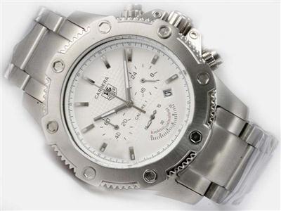 Tag Heuer Carrera Chronograph White Dial Replica Watch TAG3311