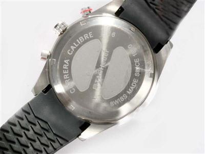 Tag Heuer Carrera Silver Dial-Rubber Replica Watch TAG4051