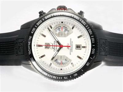 Tag Heuer Carrera White Dial-Rubber Strap Replica Watch TAG7136