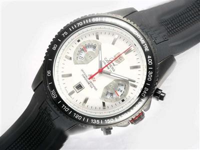 Tag Heuer Carrera White Dial-Rubber Strap Replica Watch TAG7136