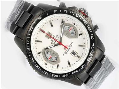 Tag Heuer Carrera White Dial-Rubber Strap Replica Watch TAG7556
