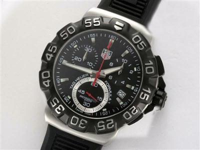 Tag Heuer Formula 1 SLR Golf Black Dial And Bezel With Rubber Strap Replica Watch TAG2047