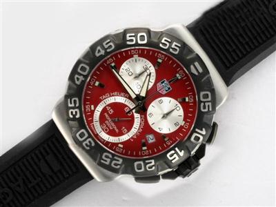 Tag Heuer Formula 1 SLR Golf Red Dial-Rubber Strap Replica Watch TAG2477