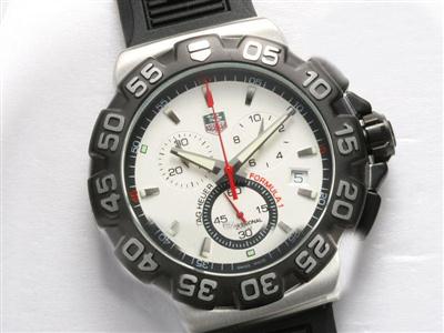 Tag Heuer Formula 1 SLR Golf White Dial With Black Bezel-Rubber Strap Replica Watch TAG4105