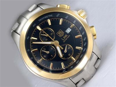 Tag Heuer Link Black Dial Same Chassis As 7750-High Quality Replica Watch TAG5102