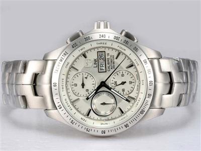 Tag Heuer Link White Dial Same Chassis As 7750-High Quality Replica Watch TAG1972