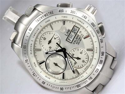 Tag Heuer Link White Dial Same Chassis As 7750-High Quality Replica Watch TAG6434