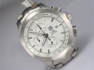 Tag Heuer Link White Dial Same Chassis As 7750-High Quality Replica Watch TAG6808