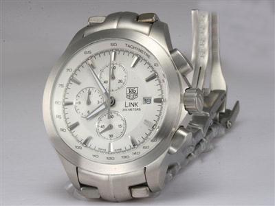 Tag Heuer Link White Dial Same Chassis As 7750-High Quality Replica Watch TAG6808