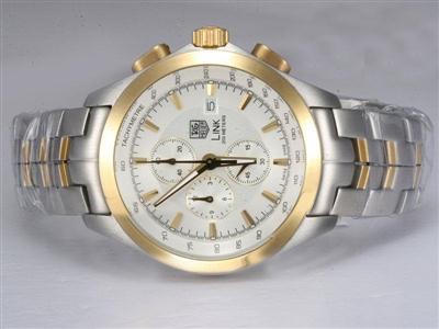 Tag Heuer Link White Dial Same Chassis As 7750-High Quality Replica Watch TAG9189