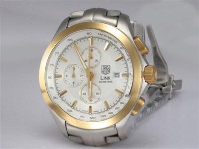 Tag Heuer Link White Dial Same Chassis As 7750-High Quality Replica Watch TAG9189