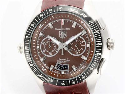 Tag Heuer Mercedes-Benz Brown Dial And Rubber Strap Replica Watch TAG3487