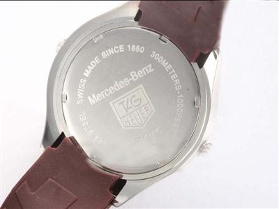 Tag Heuer Mercedes-Benz Brown Dial And Rubber Strap Replica Watch TAG3487