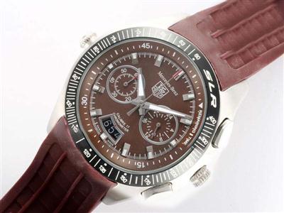 Tag Heuer Mercedes-Benz Brown Dial And Rubber Strap Replica Watch TAG3487