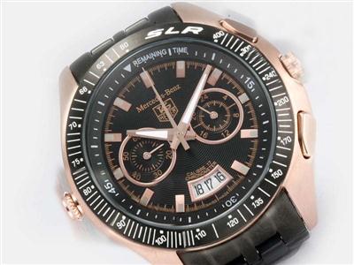 Tag Heuer Mercedes-Benz Rose Gold Case With Black Dial Replica Watch TAG2764