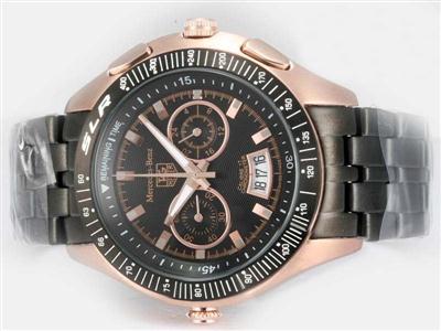 Tag Heuer Mercedes-Benz Rose Gold Case With Black Dial Replica Watch TAG2764