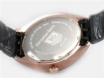 Tag Heuer Mercedes-Benz Rose Gold Case With Black Dial Replica Watch TAG2764