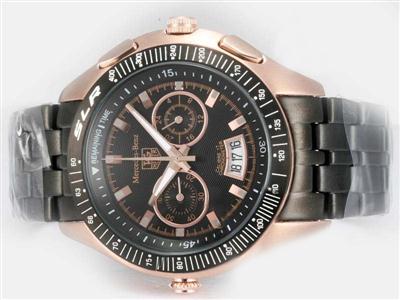 Tag Heuer Mercedes-Benz Rose Gold Case With Black Dial Replica Watch TAG5776