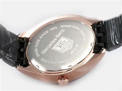 Tag Heuer Mercedes-Benz Rose Gold Case With Black Dial Replica Watch TAG5776