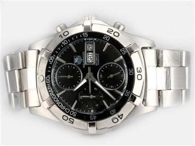 Tag Heuer Mercedes-Benz Rose Gold Case With Black Dial Replica Watch TAG7142